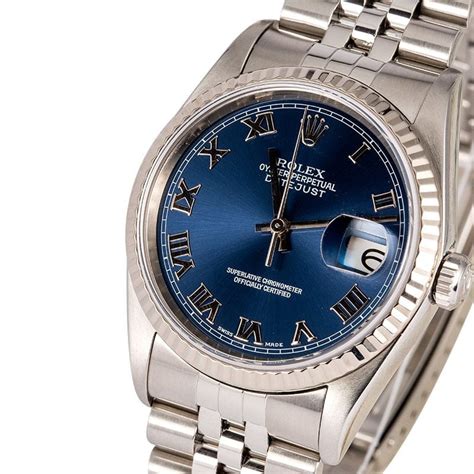 rolex 16234 blue roman dial|rolex 1623 blue dial.